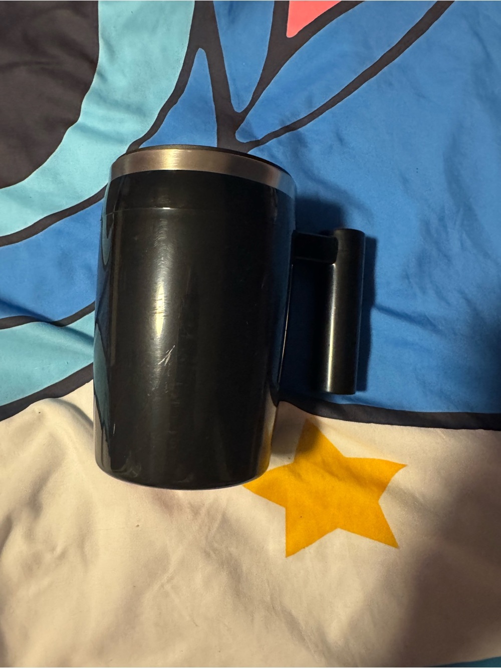 Amazon Essentials Black Travel Mug with Handle
